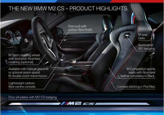 BMW M2 CS Interior